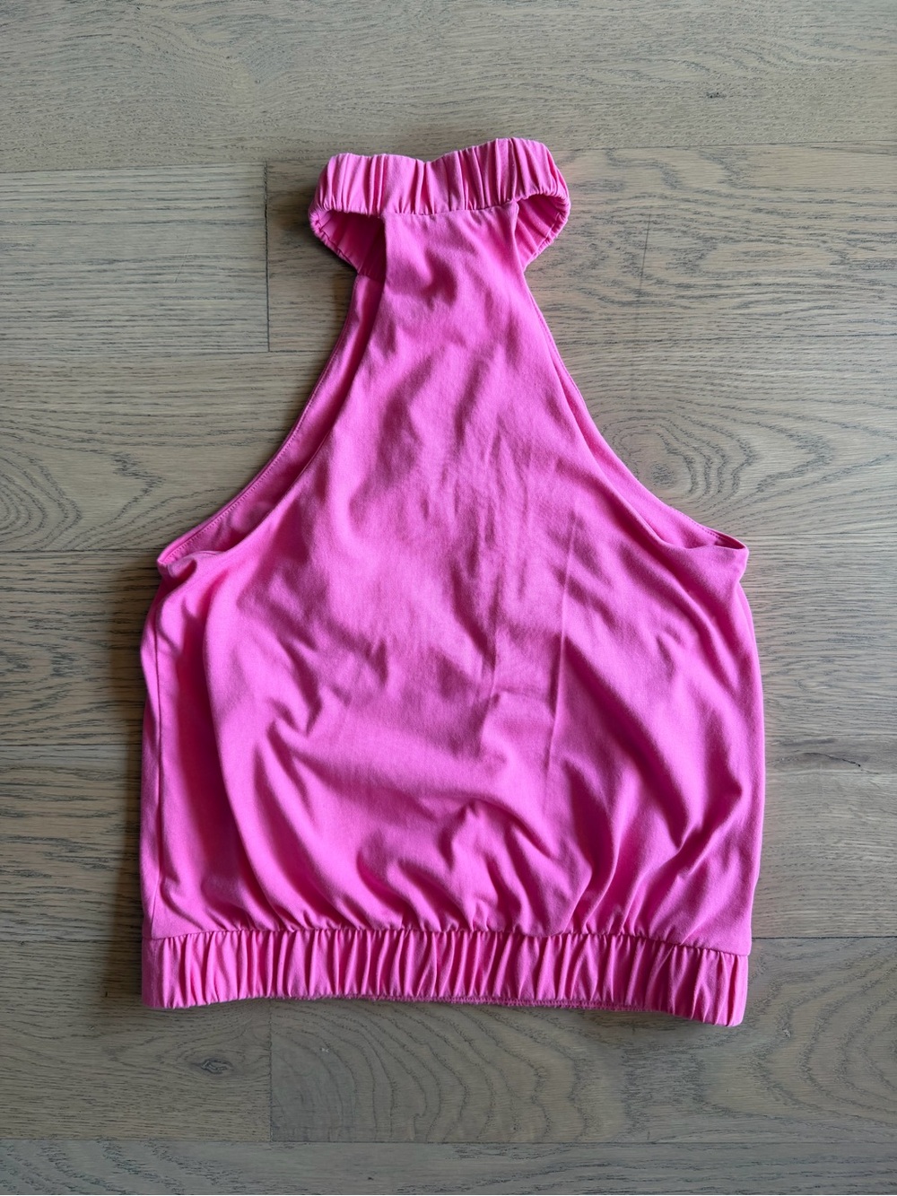 Express Pink Halter Crop Top
